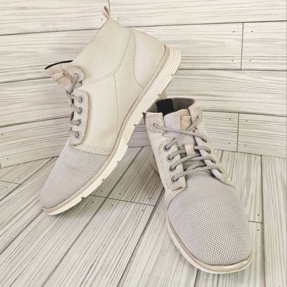 Timberland Killington Leather and Mesh Chukka Boots in Gray and Cream Size 8 - Picture 1 of 10
